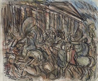 Leon Kossoff - From Poussin: The Destruction and the Sack of the Temple of Jerusalem