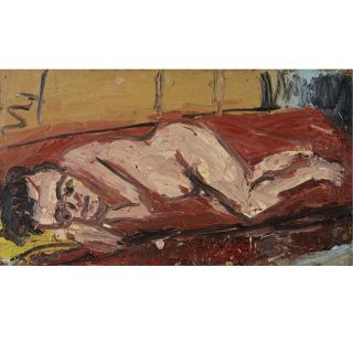 Leon Kossoff - Nude On A Red Bed