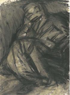 Leon Kossoff - Portrait of The Artist\'S Father In An Armchair, Wrapped In A Blanket