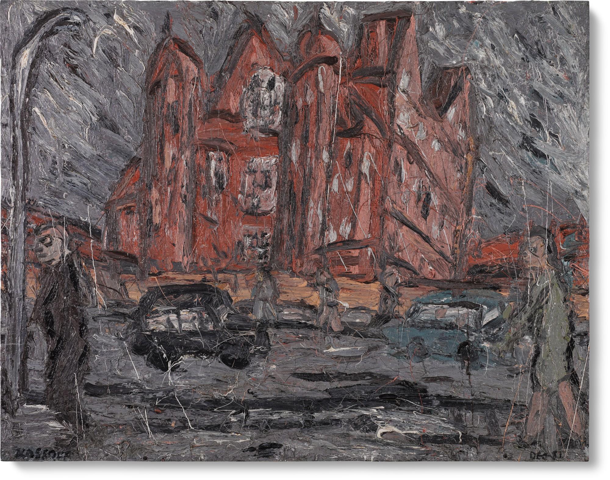 Leon Kossoff - School Building, Willesden, Winter 1981