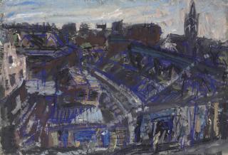 Leon Kossoff - View of Hackney with German Hospital (No. 1)