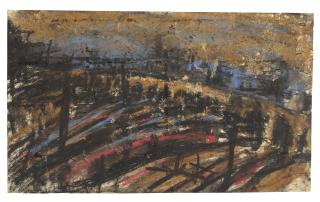 Leon Kossoff - York Way Railway Bridge from the Caledonian Road