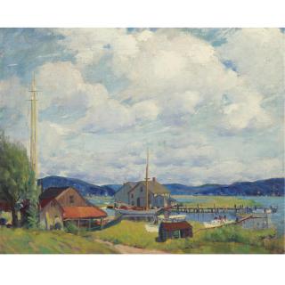 Leon Kroll - Along the Shore Gloucester MA