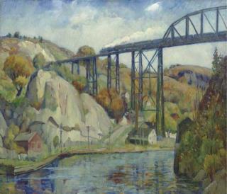 Leon Kroll - The Bridge At Eddyville, New York