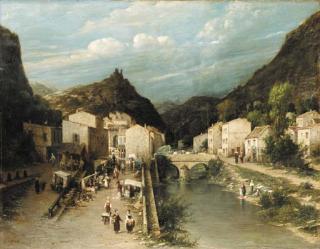 Léon Legat - Paysage de Montagne