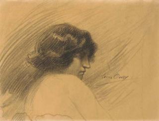 Leon-Louis Oury - Femme En Buste de Profil