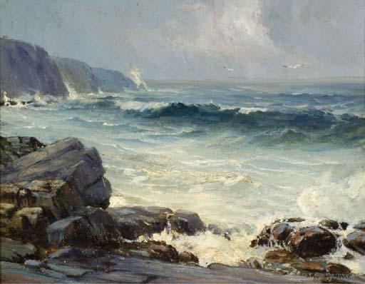 Leon Lundmark - Waves breaking along a rocky coast