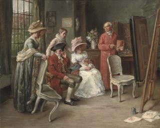 Leon Marie Constant Dansaert - The painting lesson