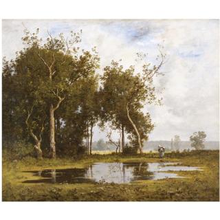 Léon Richet - French La Lavandière