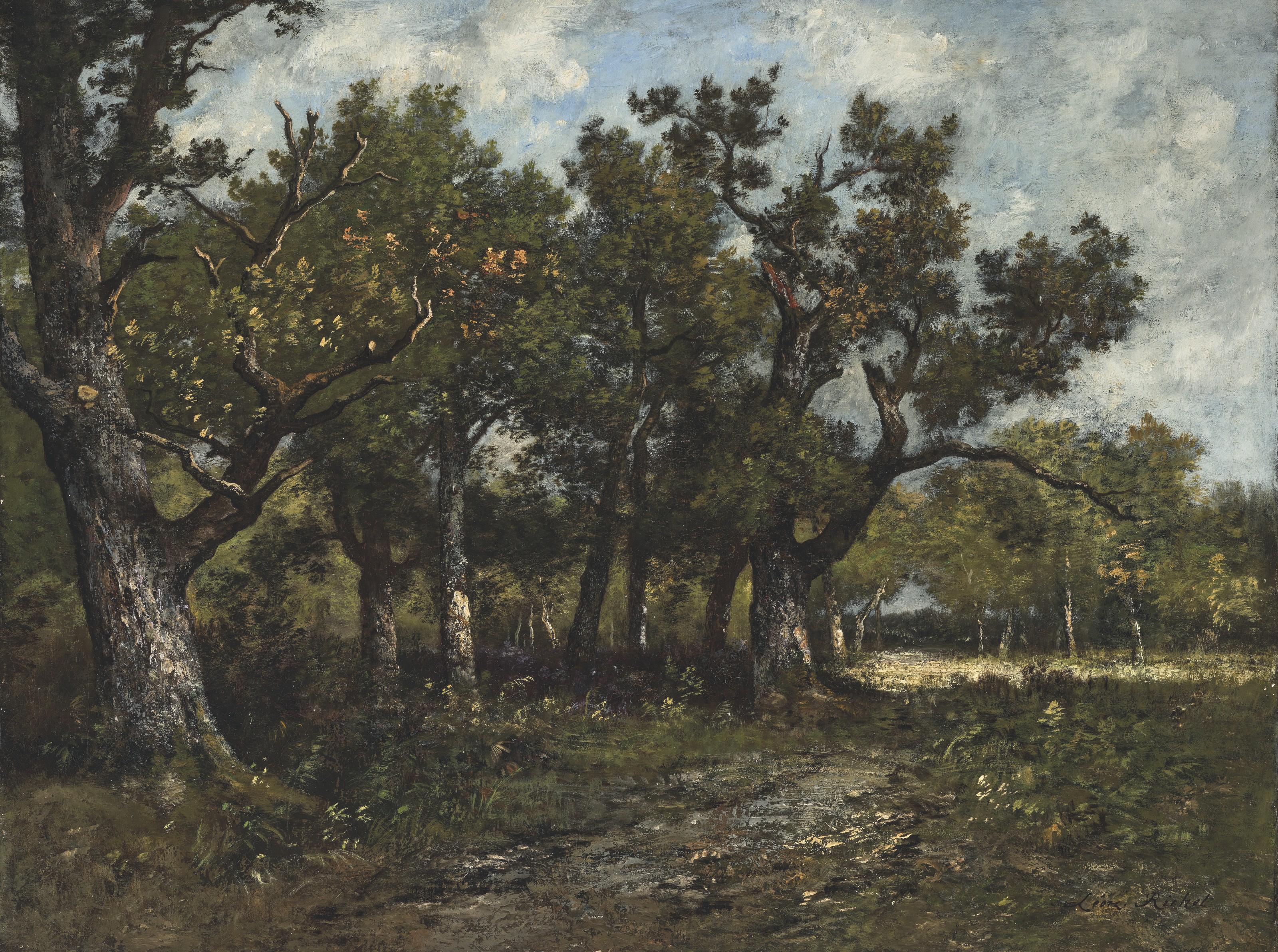 Léon Richet - Near Barbizon: by a farm