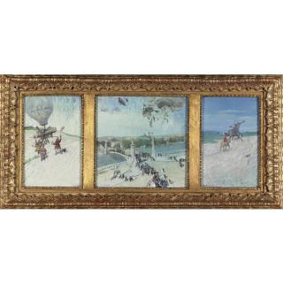 Leon Schulman Gaspard - Air Balloon Triptych