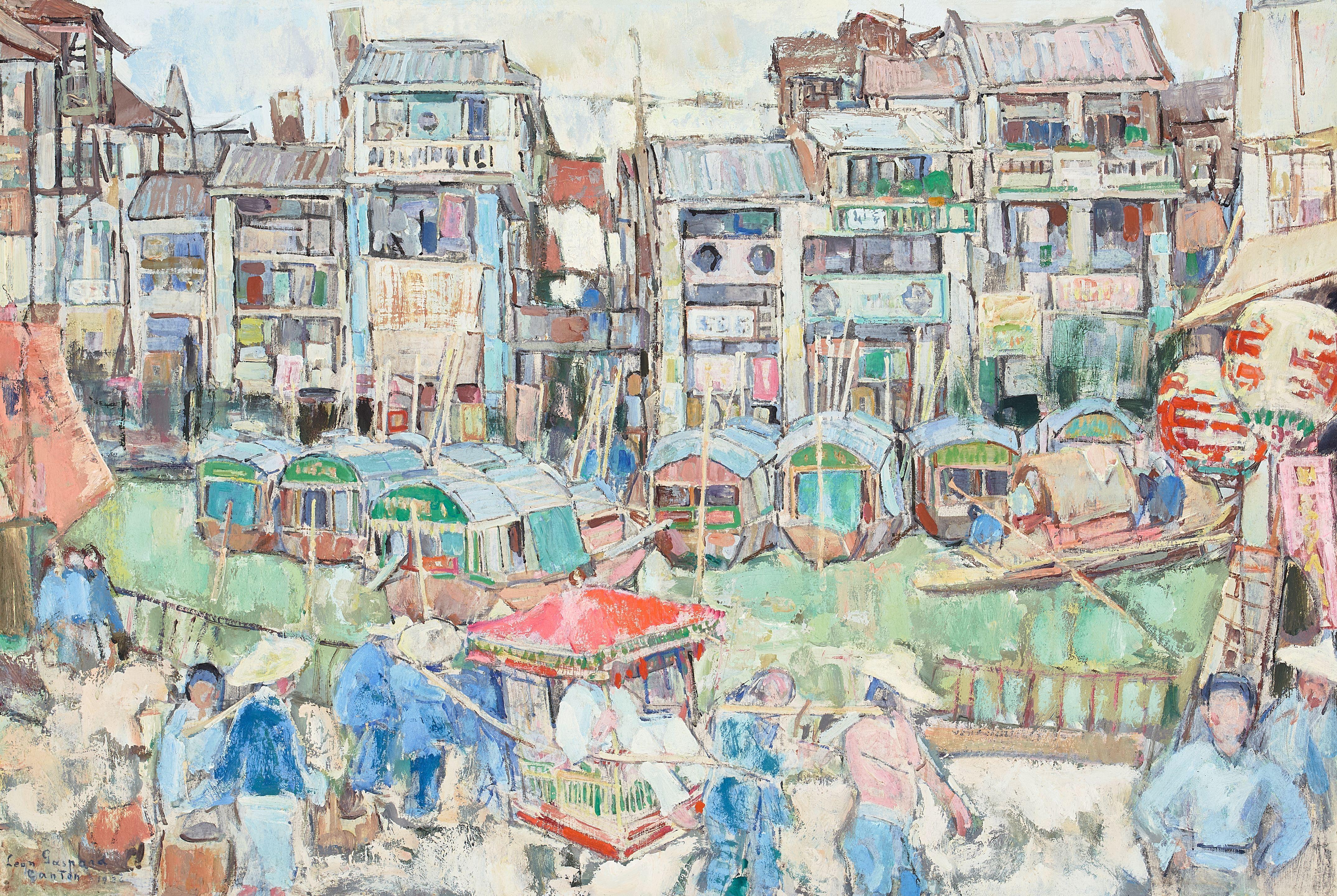 Leon Schulman Gaspard - Canton 20 1/4 x 30 in. framed 28 x 37 1/2 in.