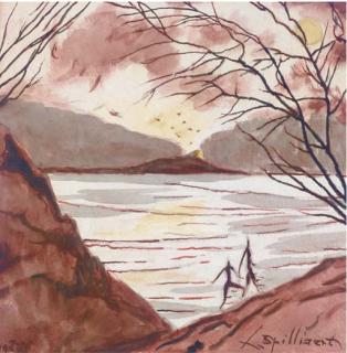 Leon Spilliaert - A couple in a landscape