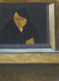 Léon Spilliaert - Belgian femme A La Fenetre