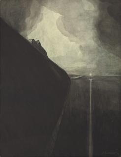 Léon Spilliaert - Digue et plage, Chalet Royal et galeries d\'Ostende