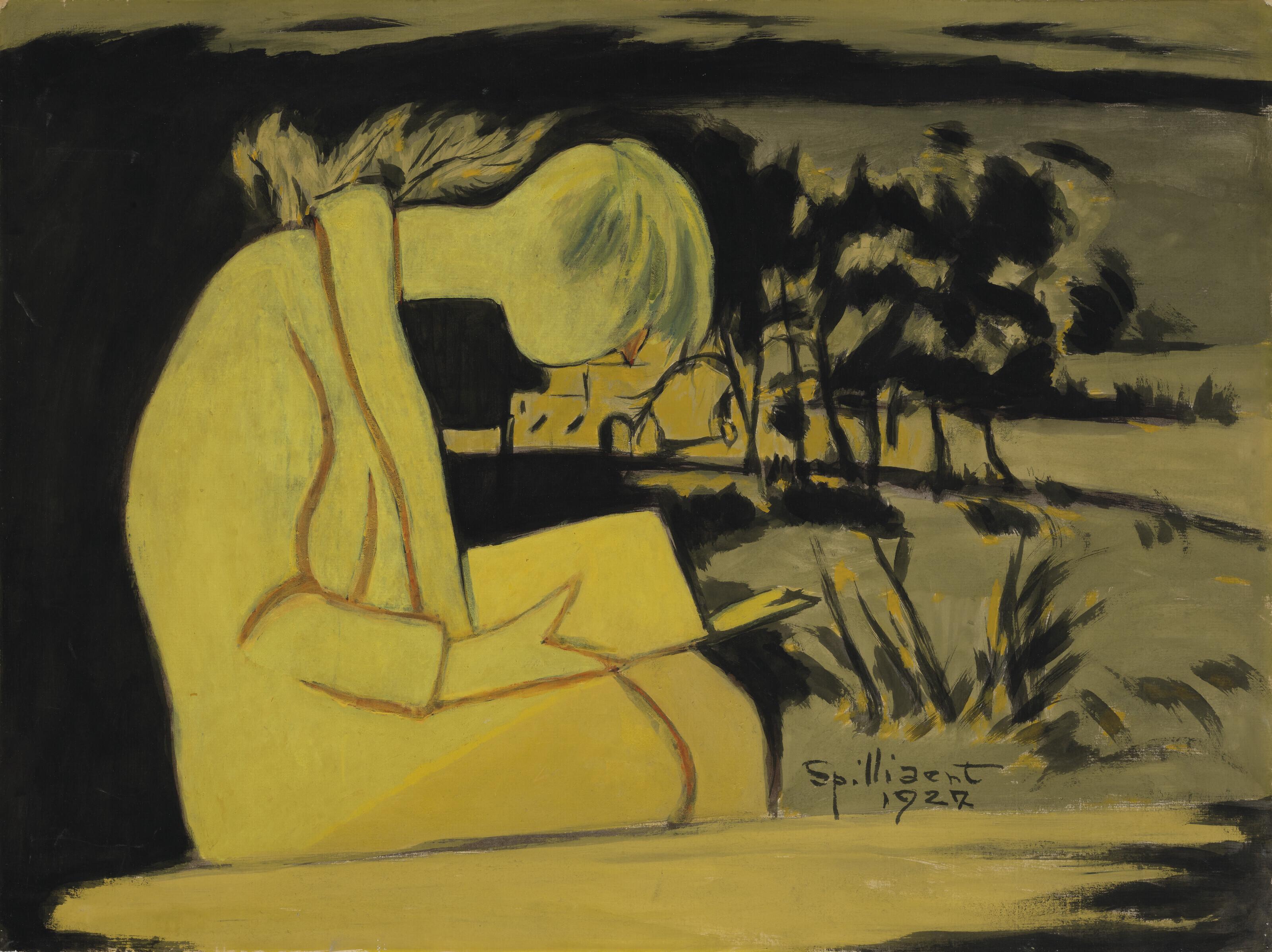 Léon Spilliaert - Jeune fille en jaune, lisant