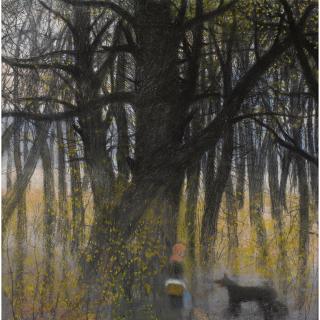 Léon Spilliaert - Le Petit Chaperon Rouge Et Le Loup Dans La Forêt