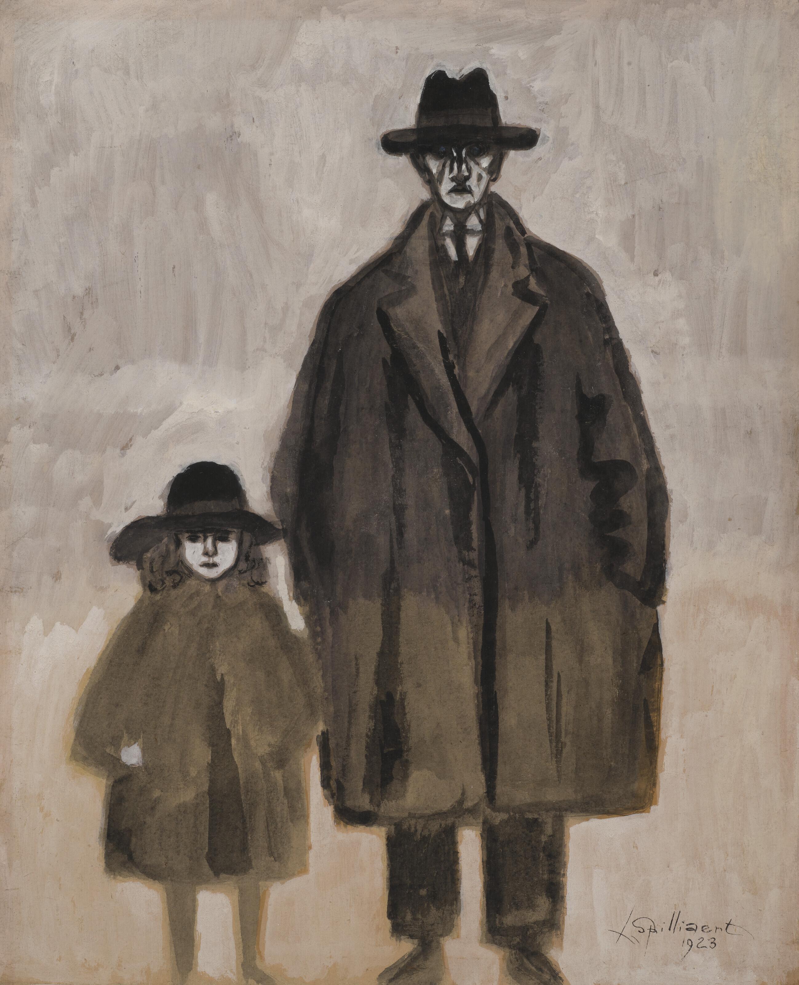 Léon Spilliaert - Léon Spilliaert et Madeleine en promenade à Ostende