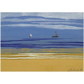 Léon Spilliaert - Marine Avec Bateaux À Voiles