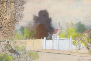 Leon Spilliaert - Seated Man In A Village Street