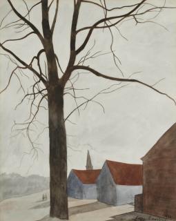 Leon Spilliaert - Tree near a village