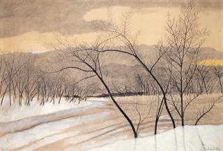 Leon Spilliaert - Trees In A Winter Landscape