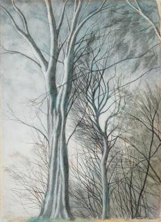 Léon Spilliaert - Troncs d\'arbres en hiver