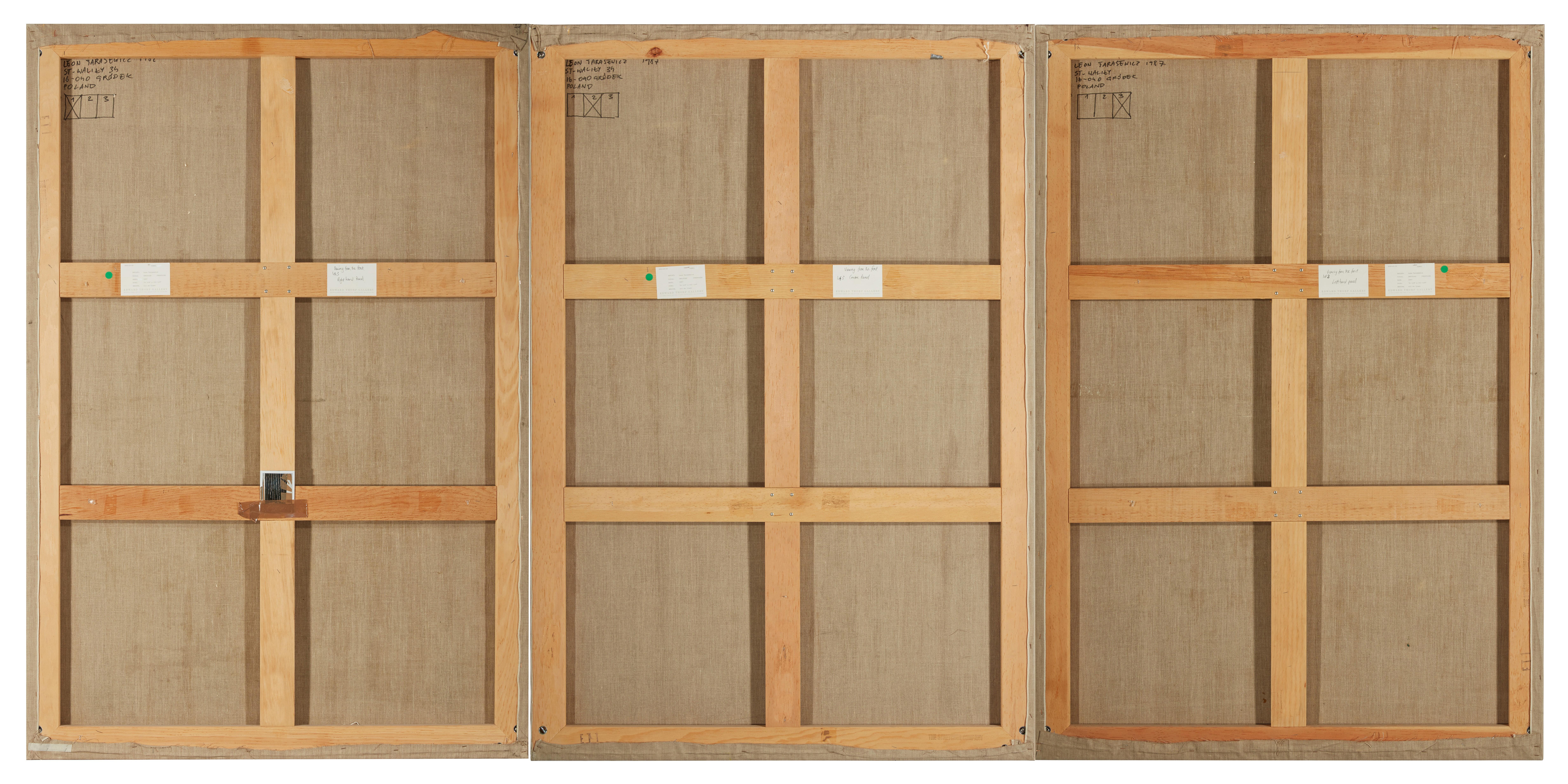 Leon Tarasewicz - Untitled, Three Part Painting