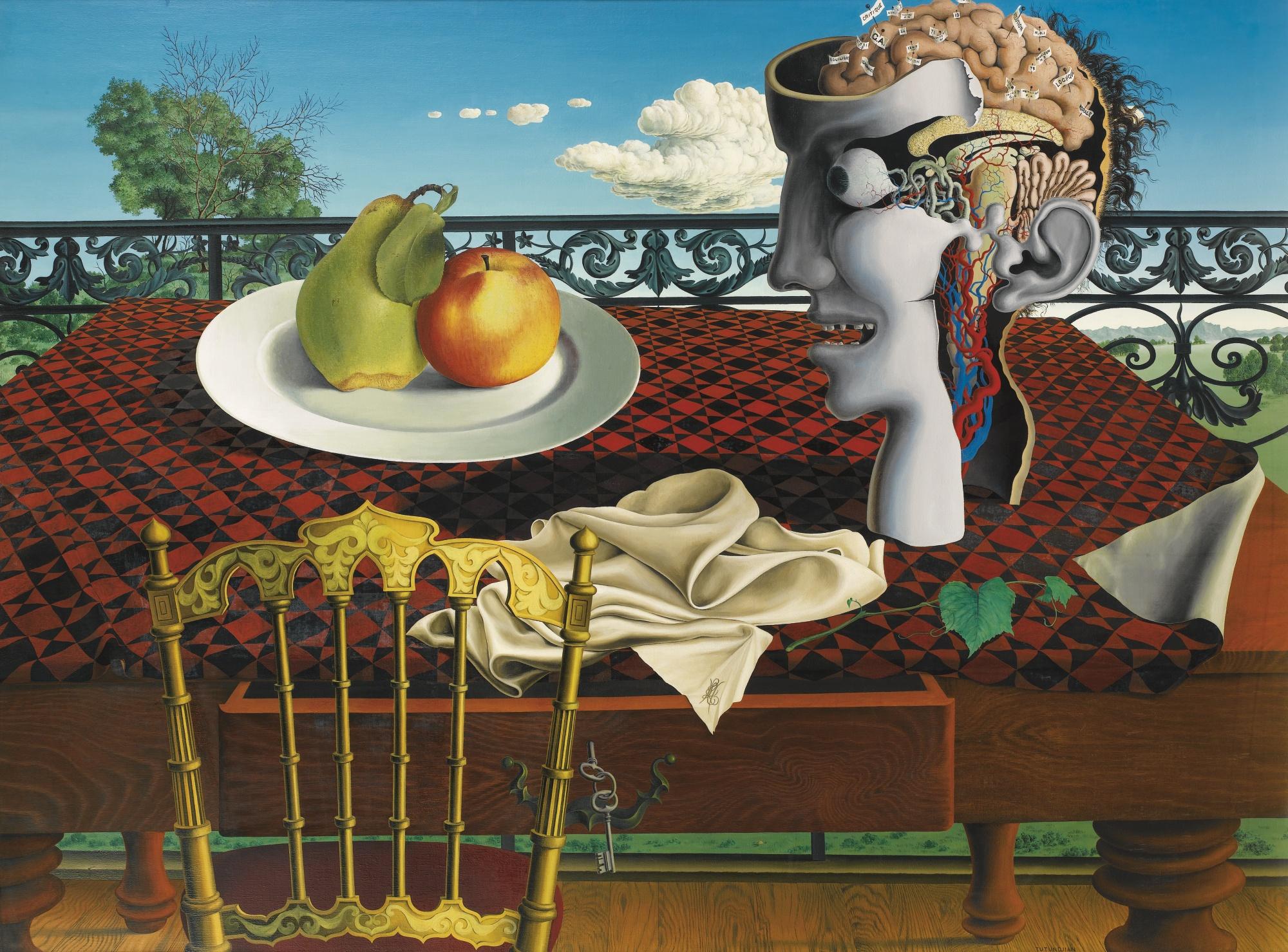 Leon Tutundjian - Armenian still Life On A Balcony