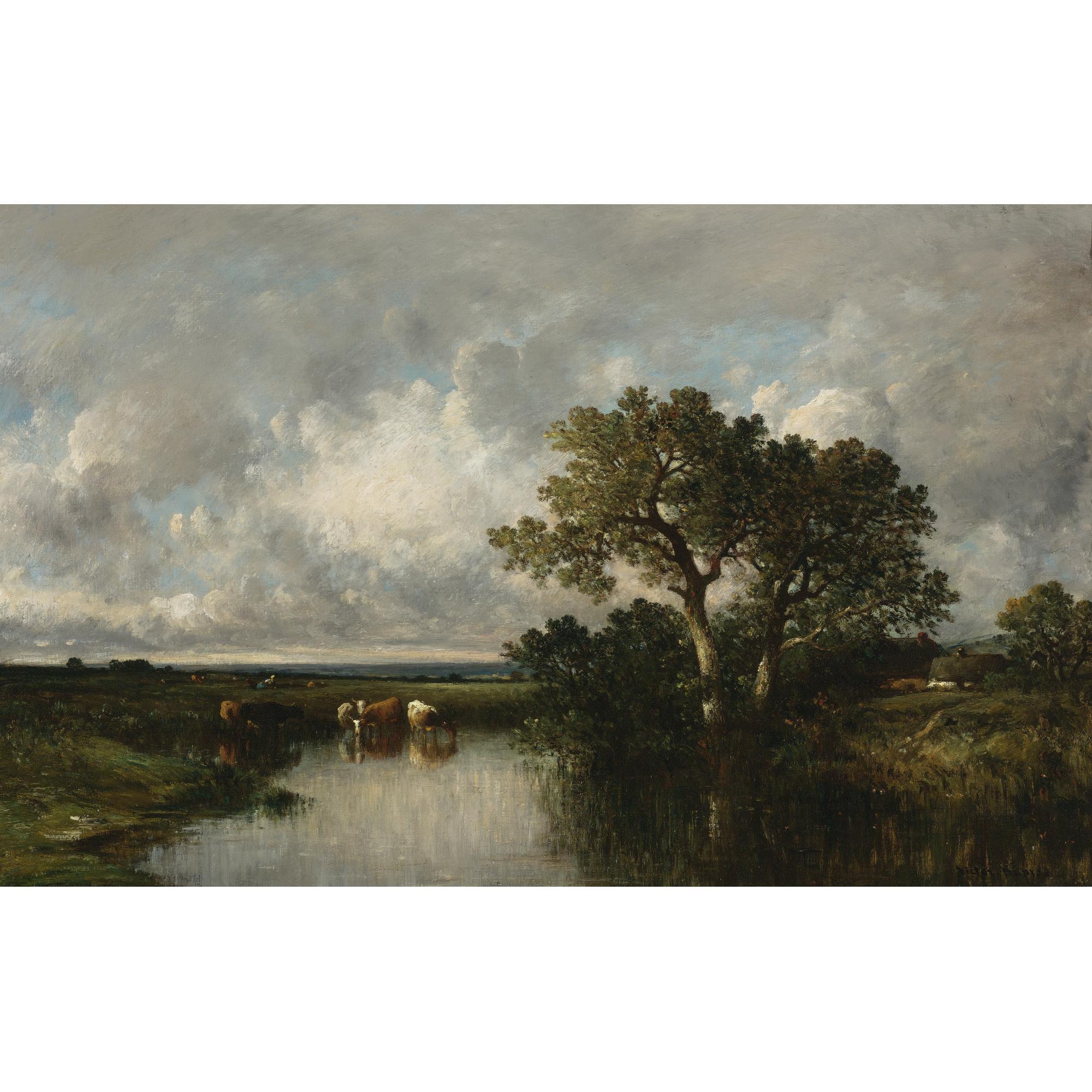 Léon-Victor Dupré - French La Mare Aux Chênes