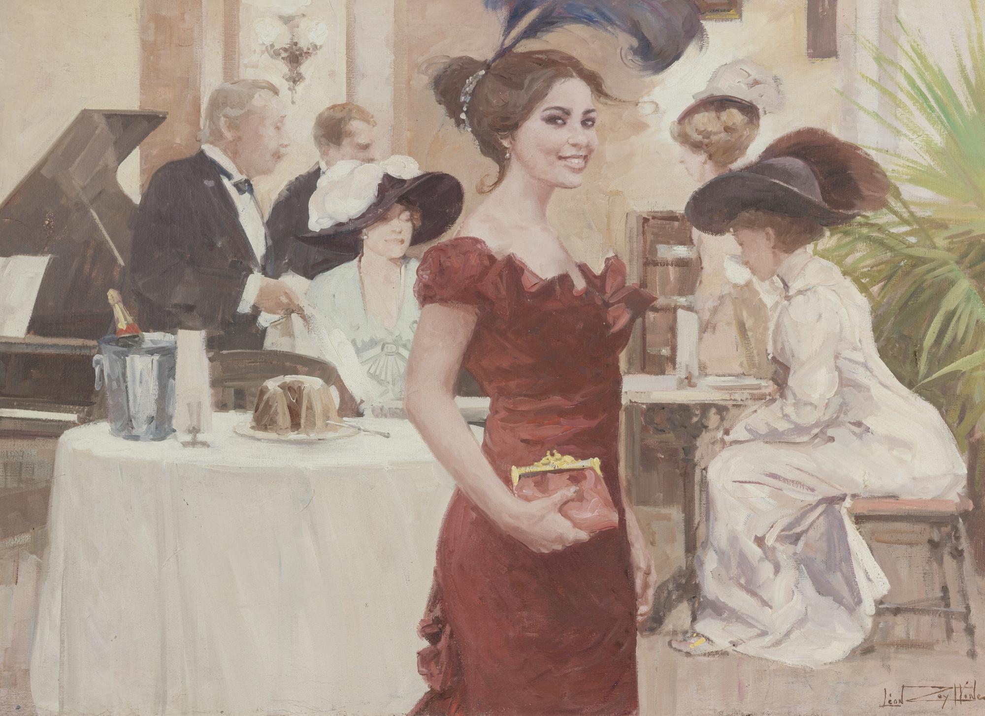 Léon Zeytline - Femme En Rouge