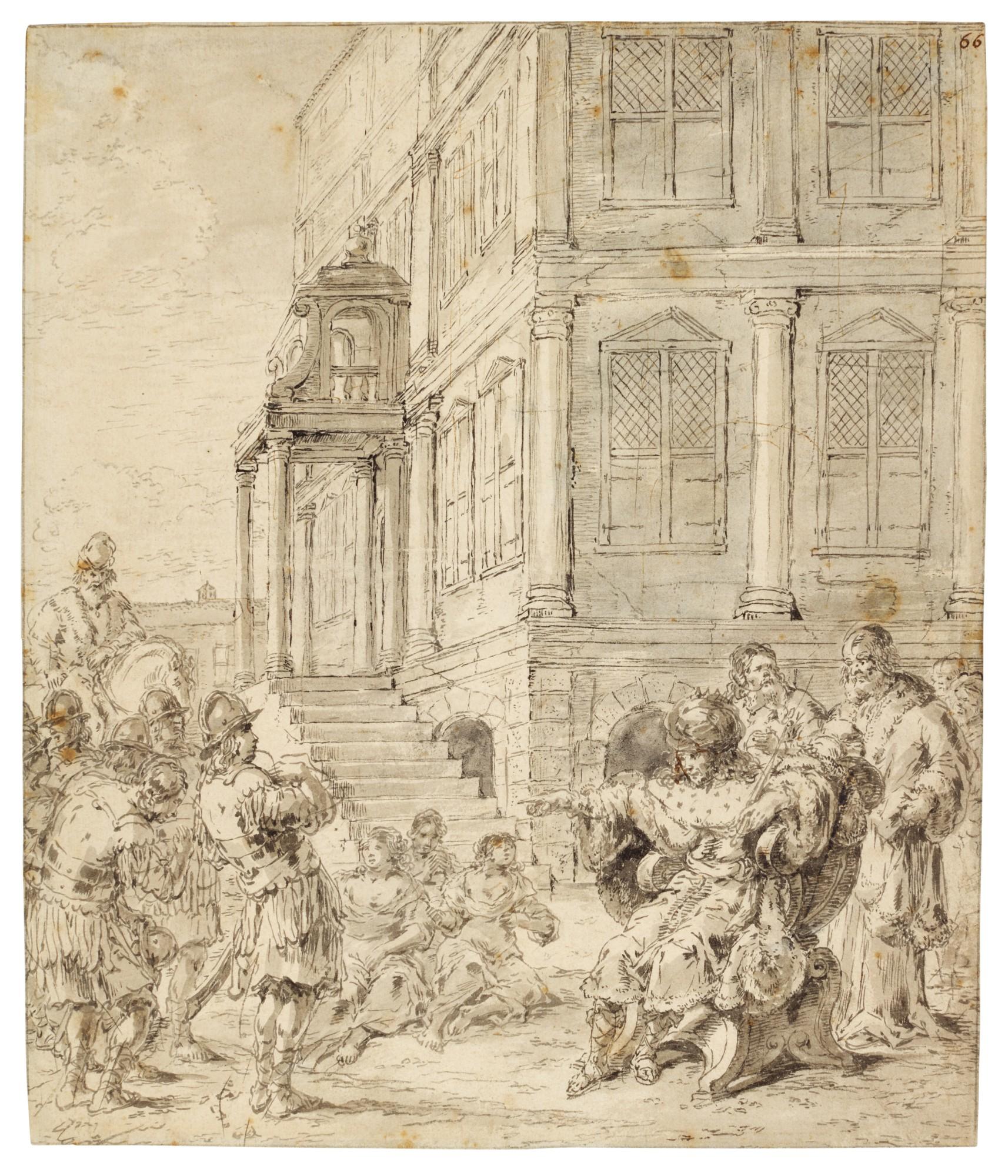 Leonaert Bramer - Alexander and the wives of Darius