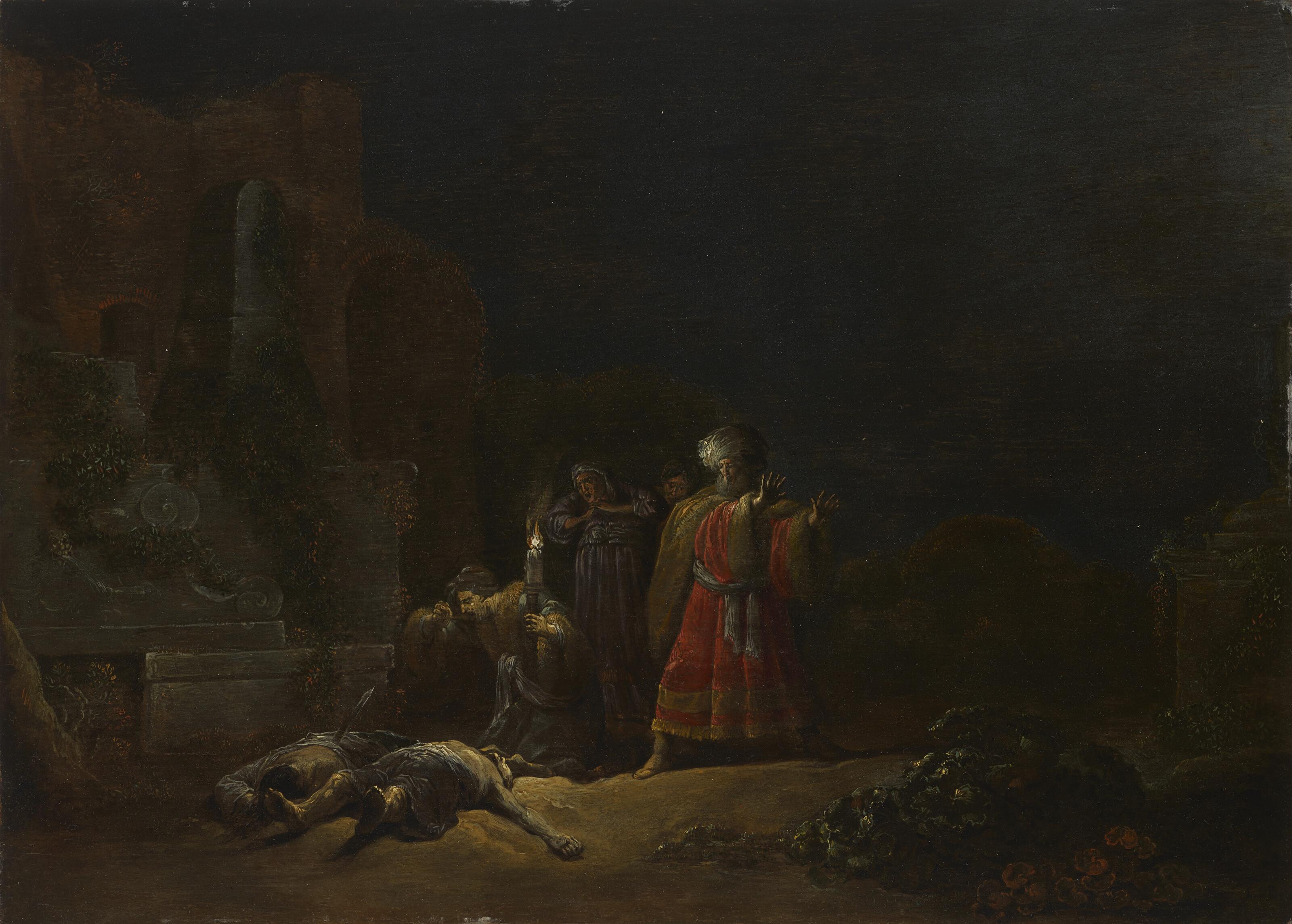 Leonaert Bramer - The discovery of Pyramus and Thisbe