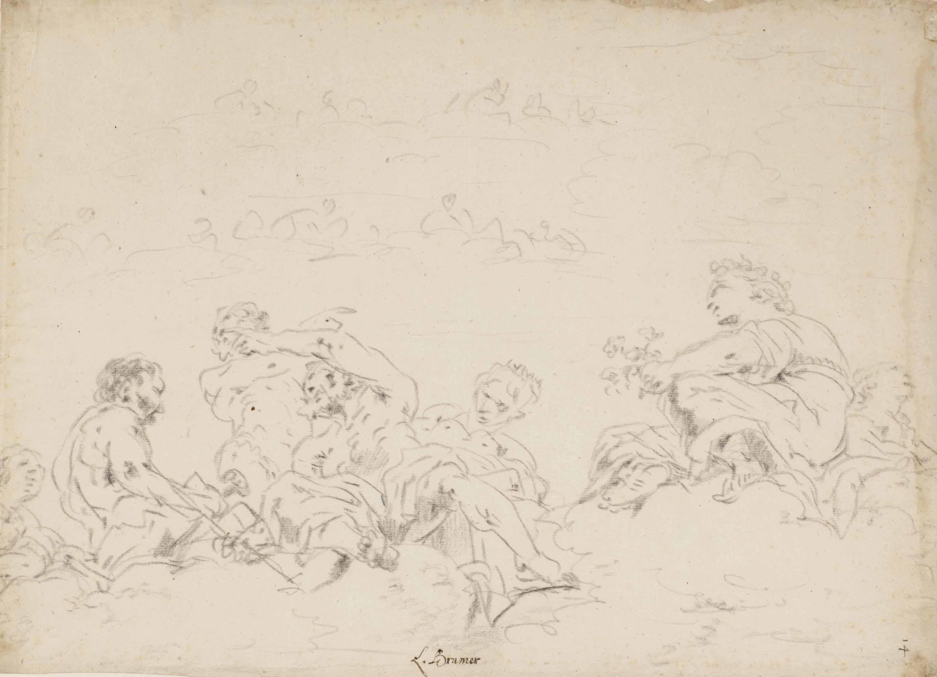 Leonaert Bramer - The Gods on Mount Olympus