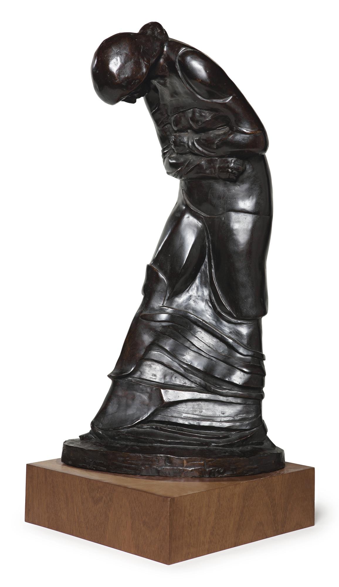 Leonard Baskin - Kneeling Woman