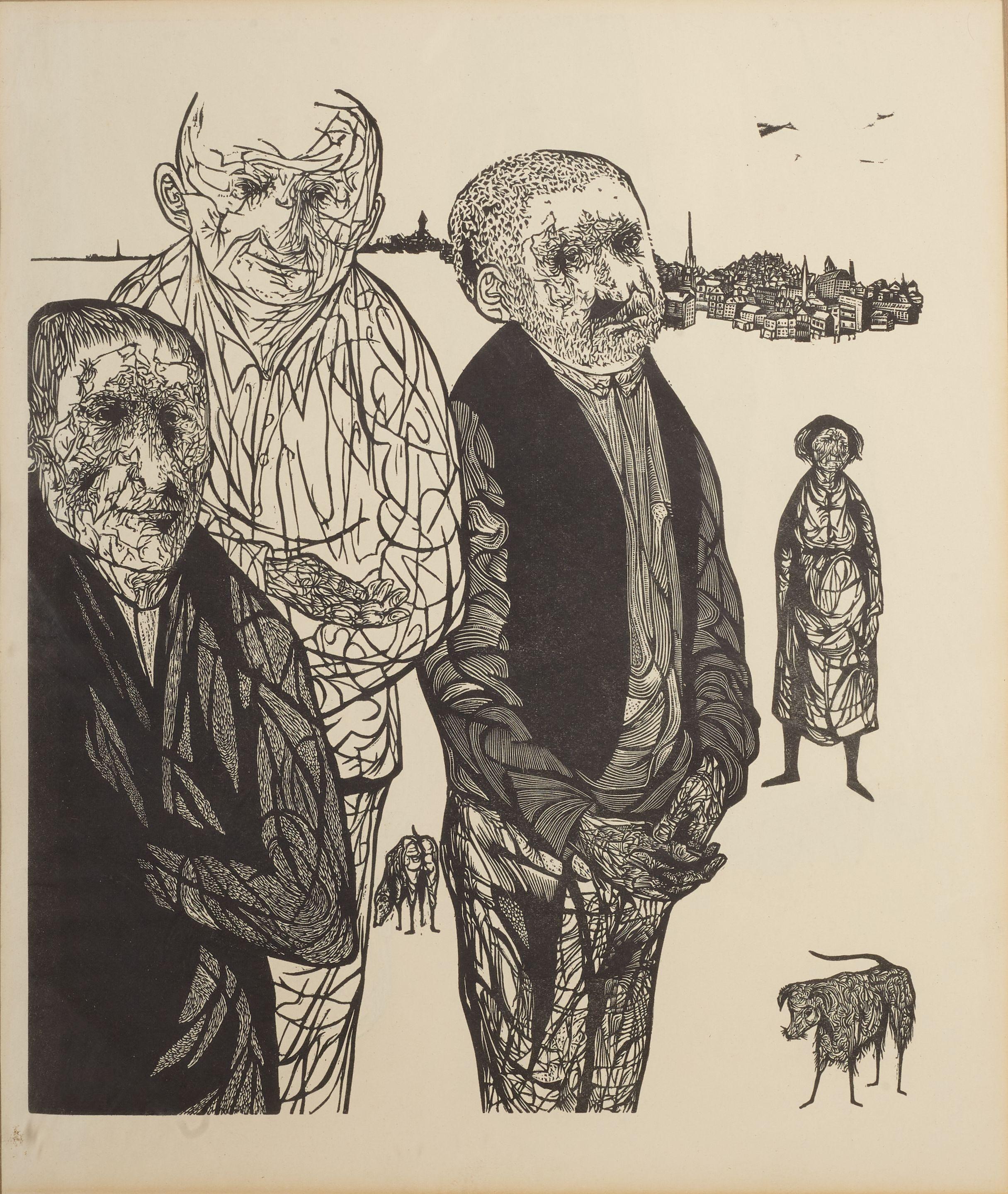 Leonard Baskin - Three Woodcut Prints