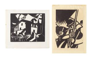 Leonard Beaumont - Marchers; Swiss Mountain Village