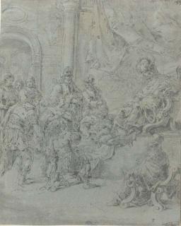 Leonard Bramer - Soldiers Entreating An Oriental Ruler