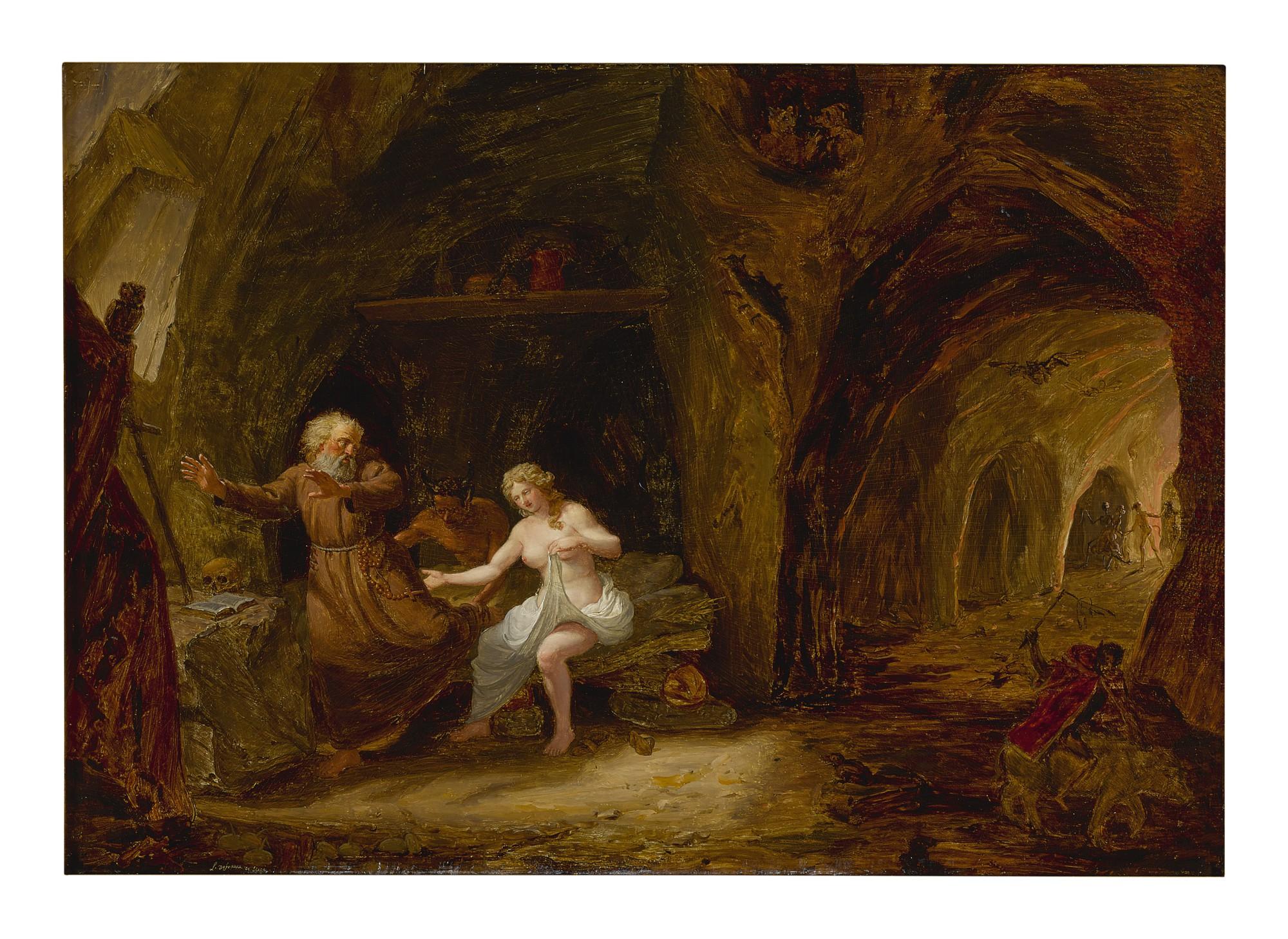 Léonard Defrance - The Temptation of St. Anthony in a rocky cavern