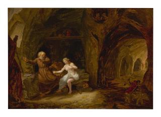 Léonard Defrance - The Temptation of St. Anthony in a rocky cavern
