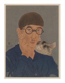 Léonard Foujita - Self-Portrait With Cat