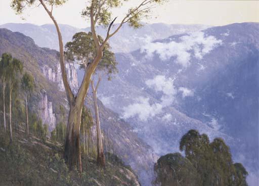 Leonard Hugh Long - Lifting Fog, Belmore Gorge, New South Wales