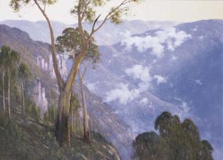 Leonard Hugh Long - Lifting Fog, Belmore Gorge, New South Wales