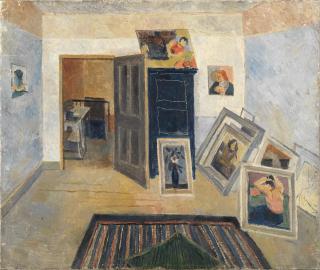 Leonard Mccomb R.A. - Room with Paintings