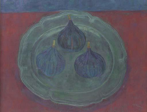 Leonard McComb, R.A. - Still life with figs