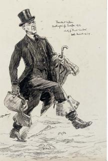 Leonard Raven-Hill - \'President Wilson Starts Again For Europe\'