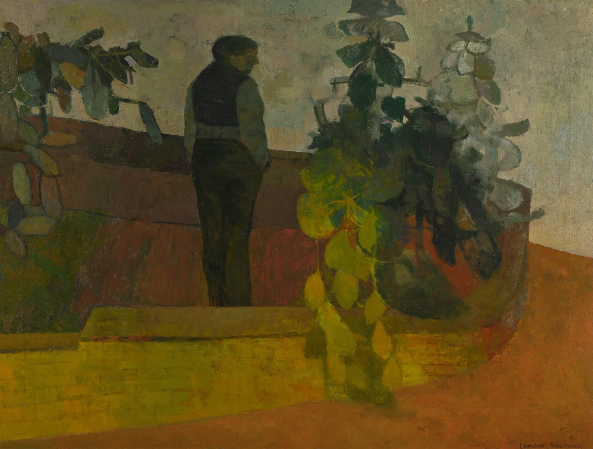Leonard Rosoman, R.A. - Figure In A Walled Garden