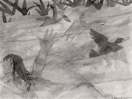 Leonard Rosoman, R.A. - Thomas A Becket In The River (Study For Lambeth Palace Chapel Ceiling Painting)