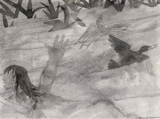 Leonard Rosoman, R.A. - Thomas A Becket In The River (Study For Lambeth Palace Chapel Ceiling Painting)