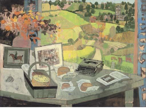 Leonard Rosoman, R.A. - View From A Window, Leicestershire